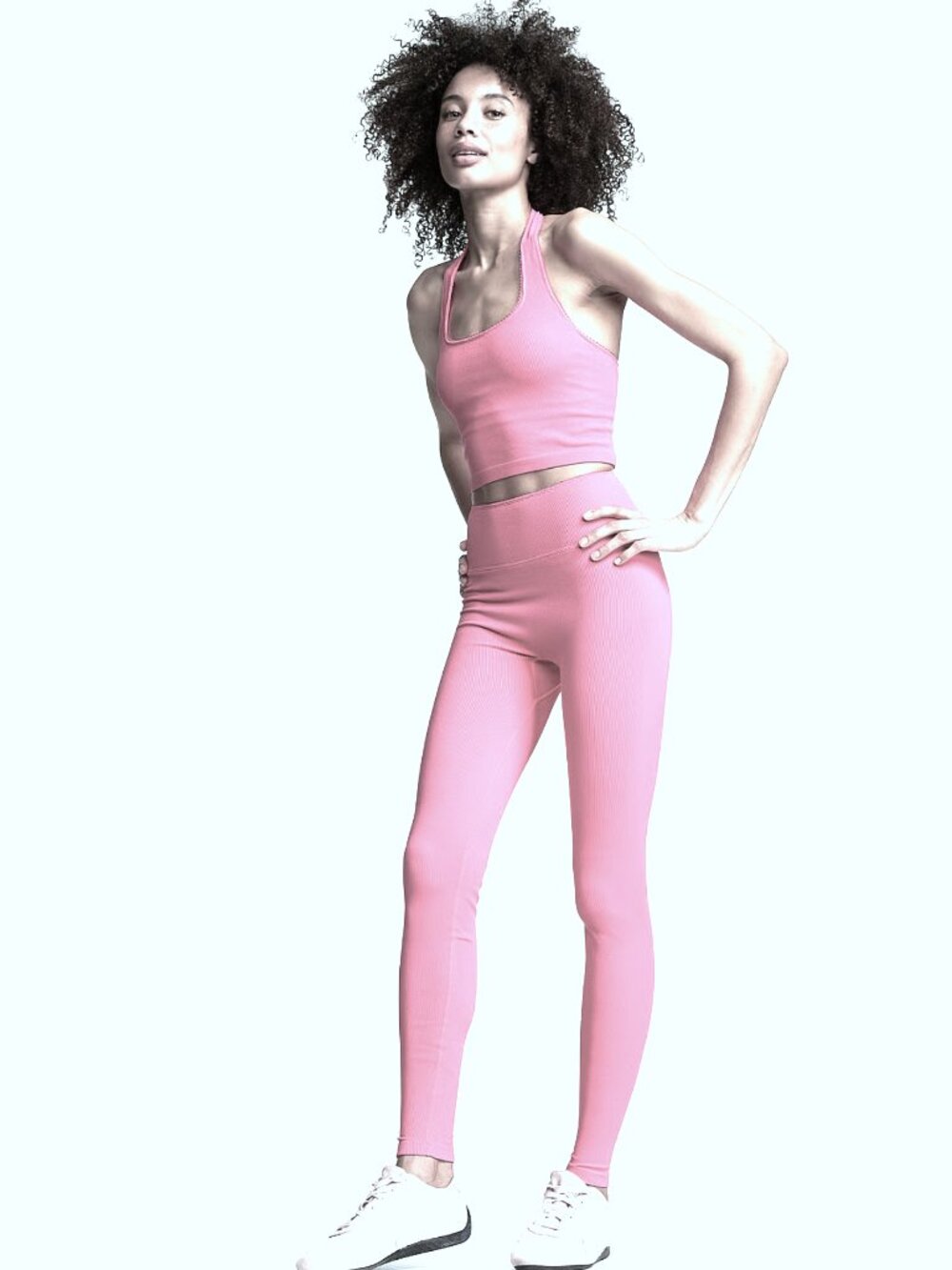 PINK Victoria's Secret Winter Seamless Classic Leggings In Muted Pink Large NWT